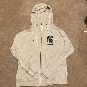 Nike Women’s Michigan state oatmeal full zip